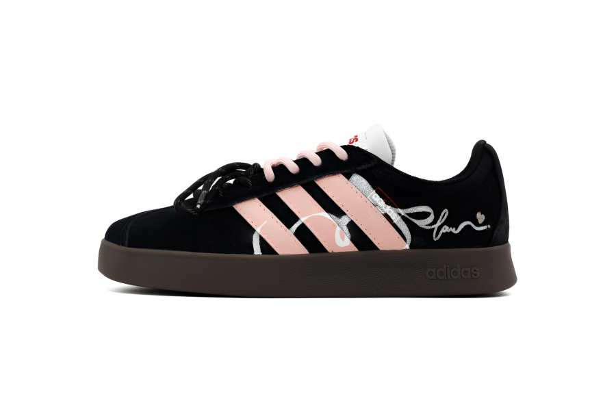 Adidas Adidas VL COURT 2.0 Propagation Lightweight Breathable Low top Skateboard Shoes Unisex Black Pink