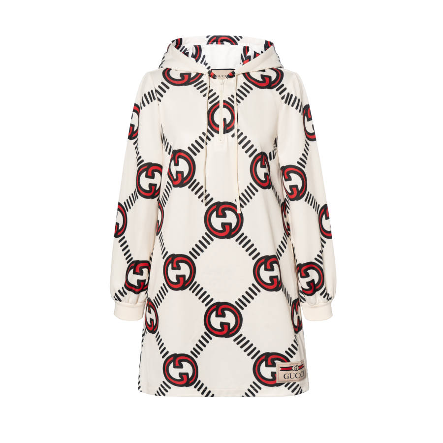 GUCCI FW21 Long Sleeved Dress Women's Beige