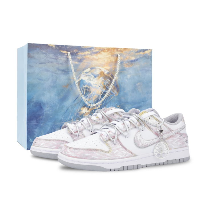 Nike Nike Dunk Skateboard Shoes Unisex Low Top White/Silver/Pink