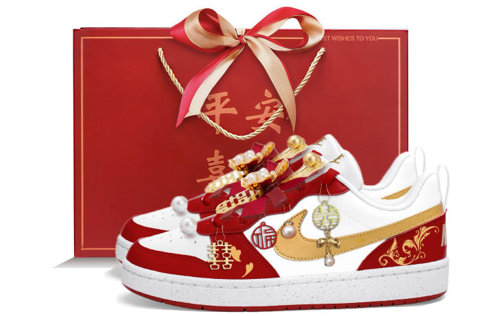 Nike Nike Court Low top Skateboard Shoes Women's White Red