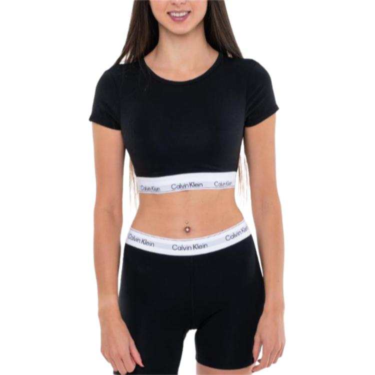 Calvin Klein T Shirts Women's Black Crew Neck