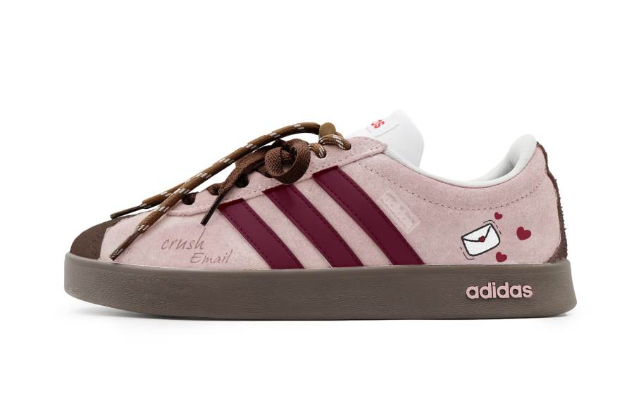 Adidas Adidas VL COURT 2.0 Love Letter Love Confession Synthetic Leather, Split Cow Leather Cushioning Abrasion Resistant