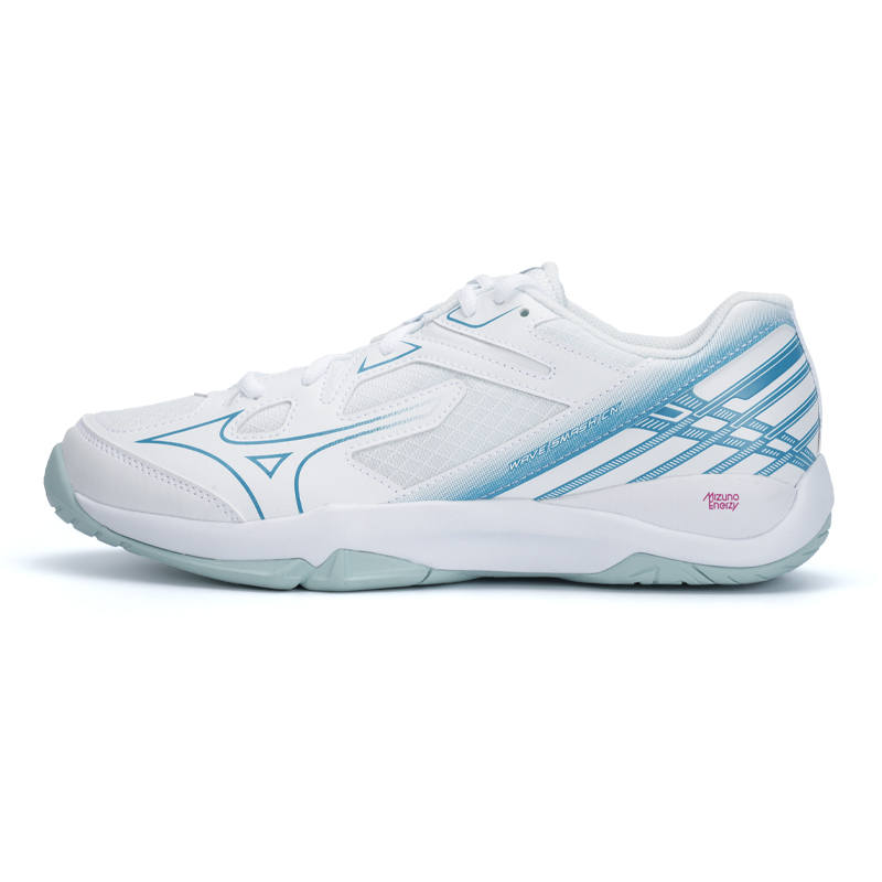 Mizuno WAVE SMASH Badminton Shoes Unisex Low Top White/Blue