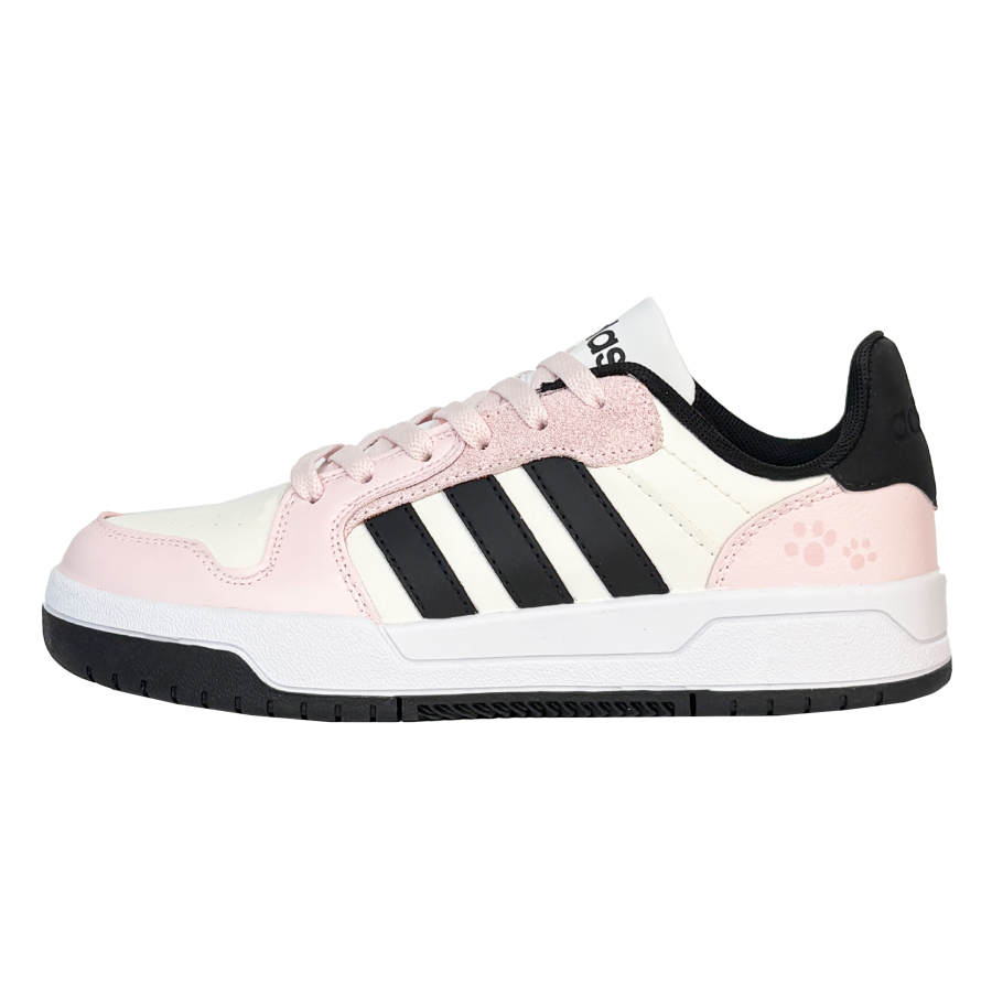 Adidas Neo Entrap Pink Dog Paw Abrasion Resistant Low top Vintage Basketball Shoes Unisex Beige Pink