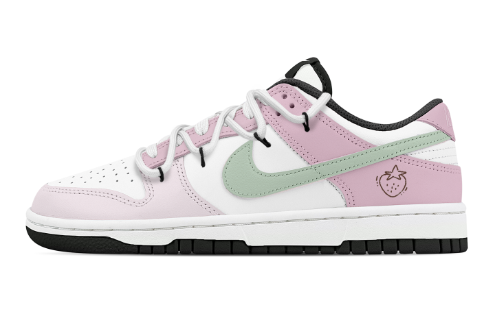 Nike Nike Dunk Berry Green Mountain 2 Leather Abrasion Resistant Low top Skateboard Shoes Unisex Pink