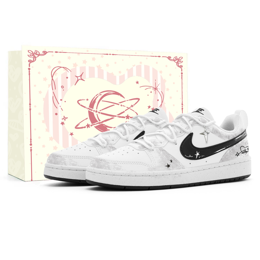 Nike Nike Court Borough Shopping Bag, Stars Falling Among Clouds Height Increasing Abrasion Resistant Slip Resistant Low top