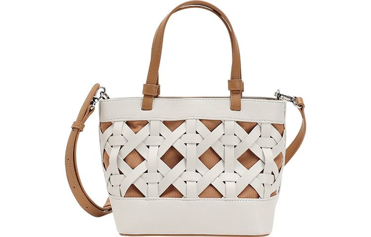 URBAN REVIVO Artificial Leather Handbag Regular Women's Ecru