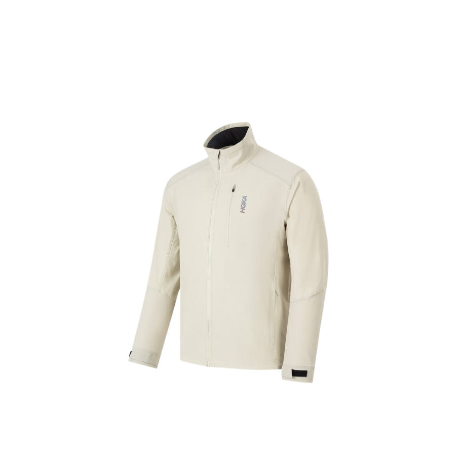HOKA ONE ONE Jackets Men's Pearl Gray Stand Collar Moderate Other
