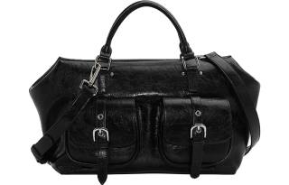 URBAN REVIVO Artificial Leather Handbag Regular Women's Black