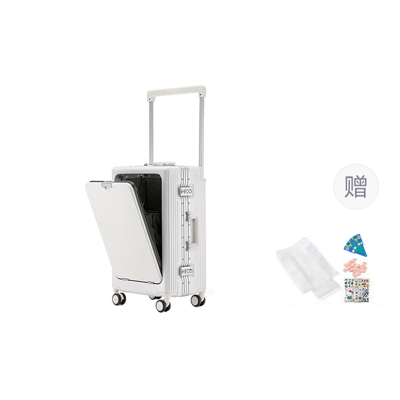 LD PC Luggage Lockable Case For Air Travel 20 Inch, 24 Inch, 26 Inch Unisex White/Blue/Black