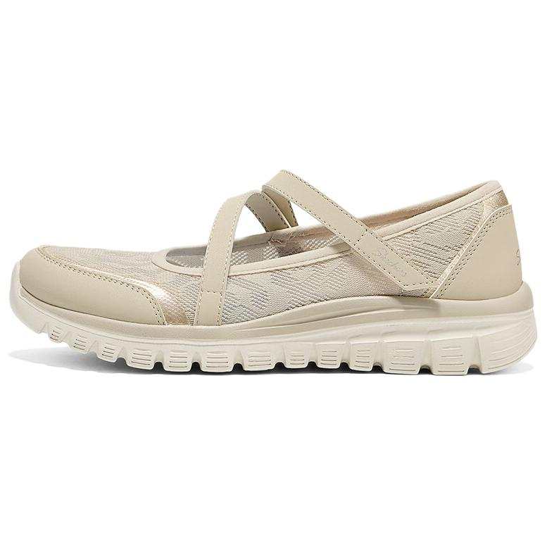 Skechers Modern Comfort Textile, Synthetic Leather Flat Mary Jane Shoes Women's