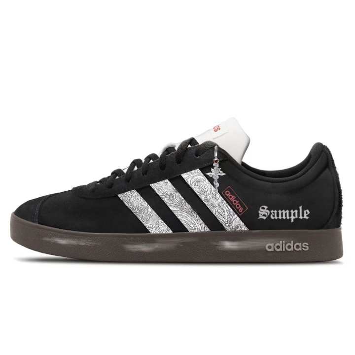 Adidas Adidas VL COURT 2.0 Black Silver Warrior Abrasion Resistant, Balanced, Lightweight, And Breathable Low top