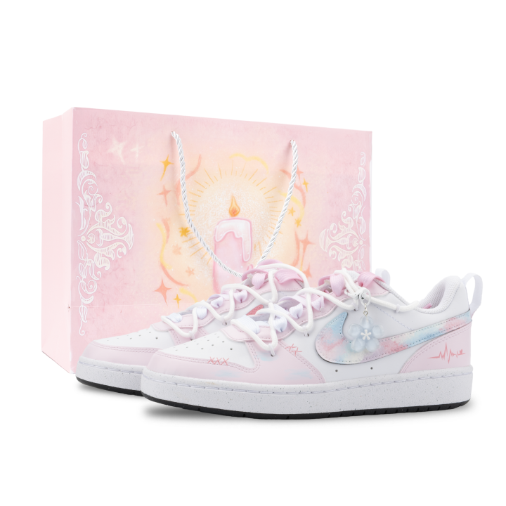 Nike Nike Court Borough Monster Lab, Cloud Write You Low top Skateboard Shoes Women's Blue Pink