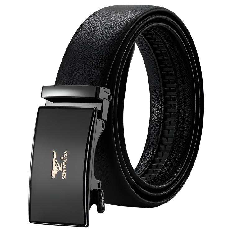 SEPTWOLVES SEPTWOLVES Split Cow Leather Zinc Alloy Automatic Buckle Belt Men's 3.5CM