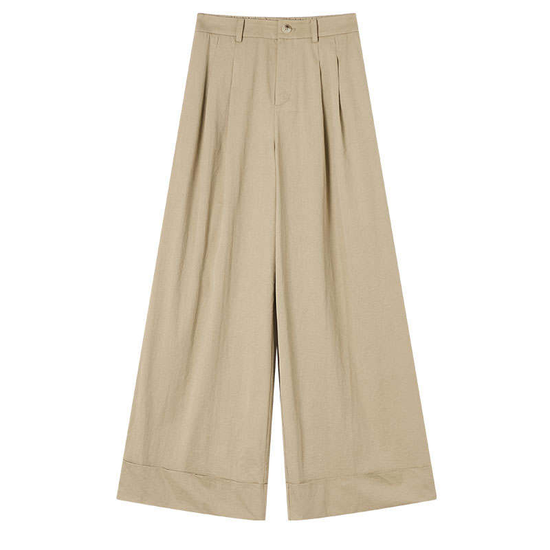 XIANGYING Casual Pants Women's Moderate Wide Leg Pants