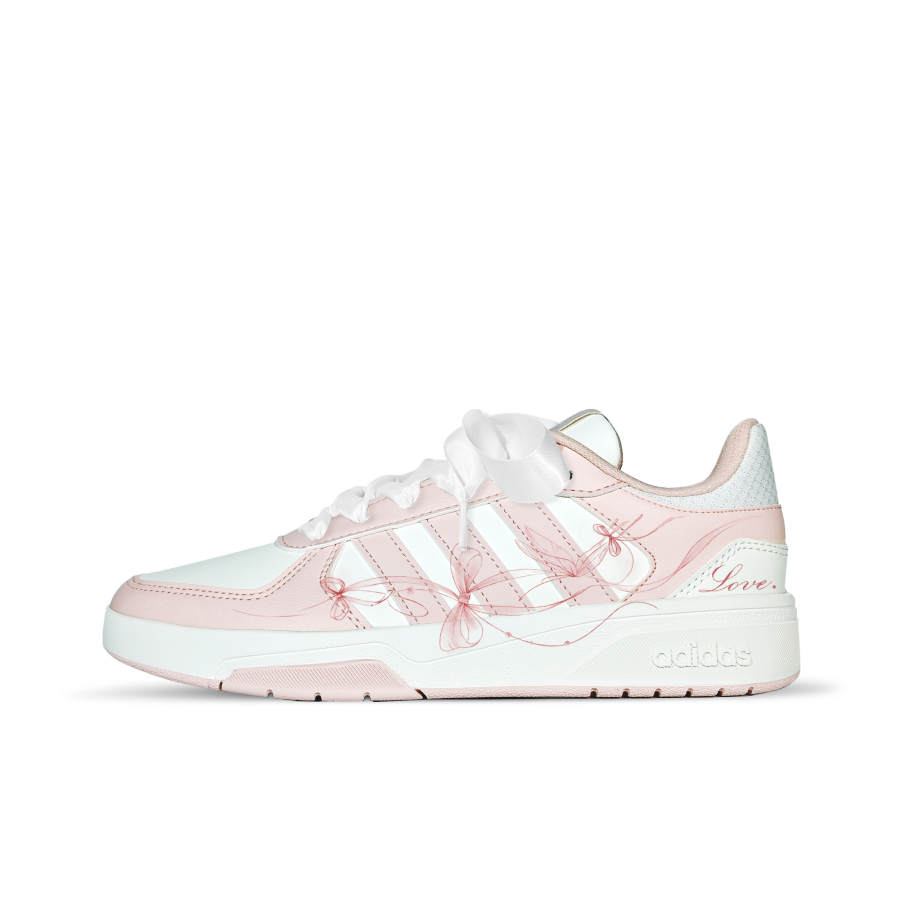 Adidas Adidas COURTBEAT Breeze Flutter Synthetic Leather Slip Resistant Abrasion Resistant Low top Skateboard Shoes Unisex