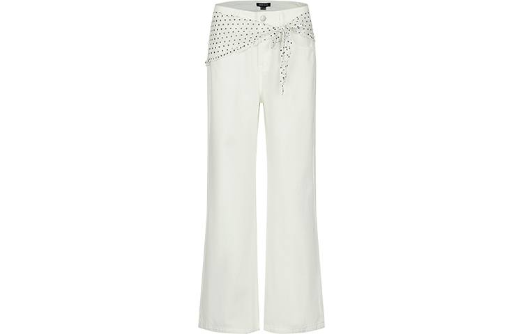 URBAN REVIVO Jeans Women's White Moderate Wide Leg Pants