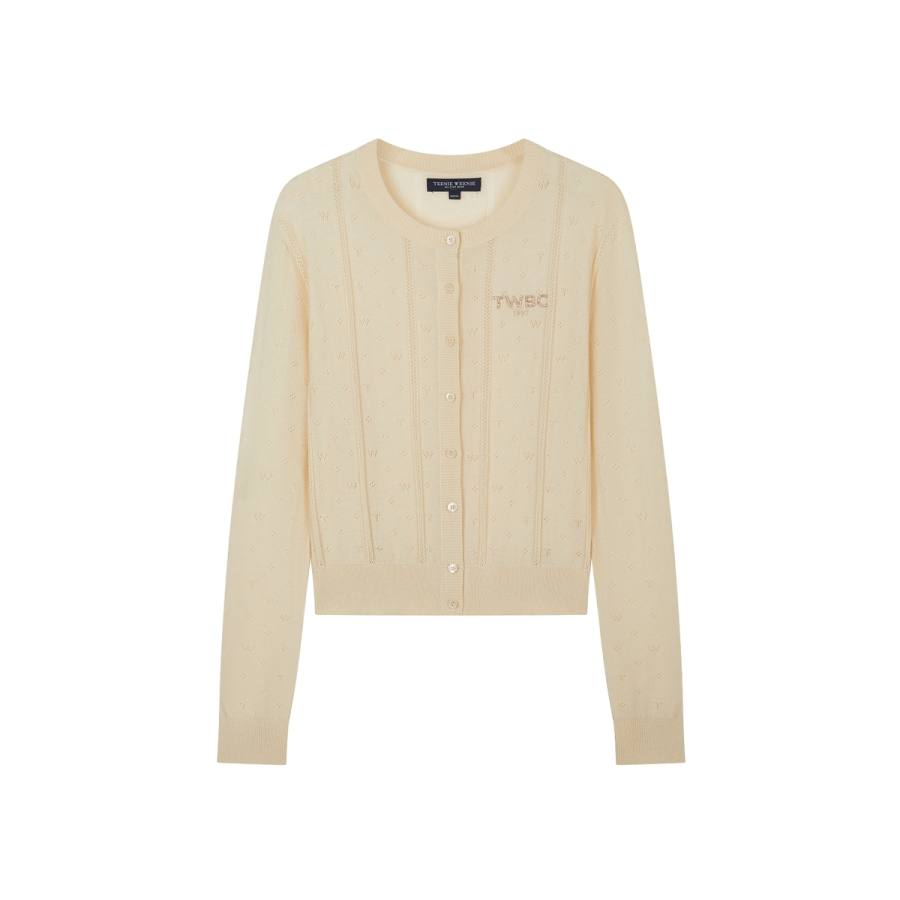 Teenie Weenie Knitwear Women's Crew Neck Moderate Cardigan