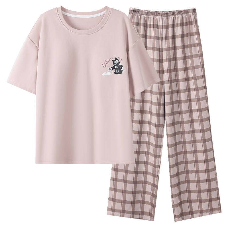 MIIOW MIIOW Pajama Set Women's Single Pack Coffee Pink
