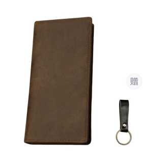 Simple & Nature Cow Leather Men's Wallet Bag Medium Men's Dark Brown/Light Brown