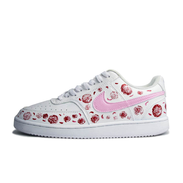 Nike Nike Court Vision 1 Synthetic Leather Hand Drawn Graffiti Lightweight Breathable Low top Skateboard Shoes Unisex