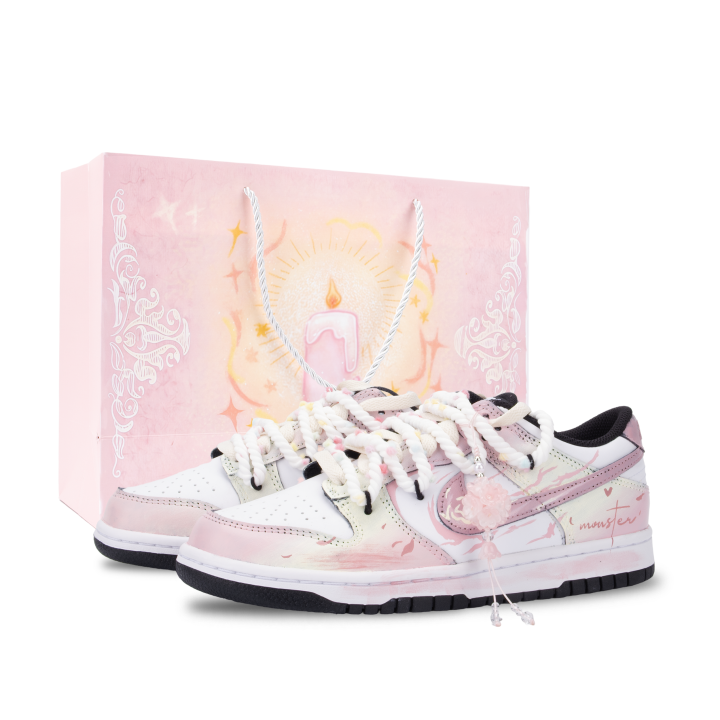 Nike Nike Dunk Monster Lab, Wish Upon A Monster Low top Skateboard Shoes Unisex Pink Yellow