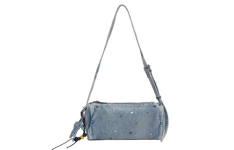 URBAN REVIVO Fabric Crossbody Bags Regular Women's Blue