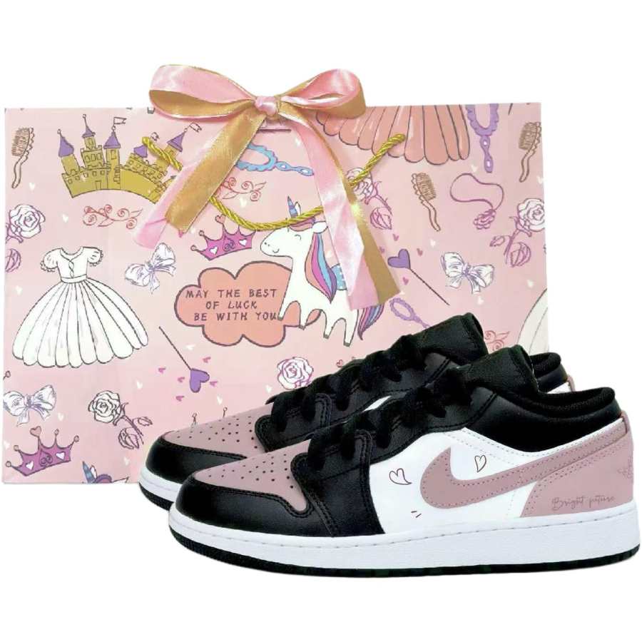 Jordan Jordan Air Jordan 1 Low top Children's Basketball Shoes Black Teenagers