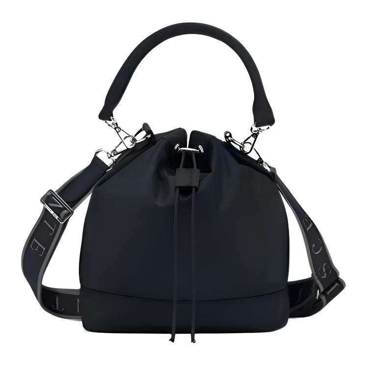 DESCENTE WOMEN'S STUDIO Brand Logo Handbag Women's Black/Dark Blue