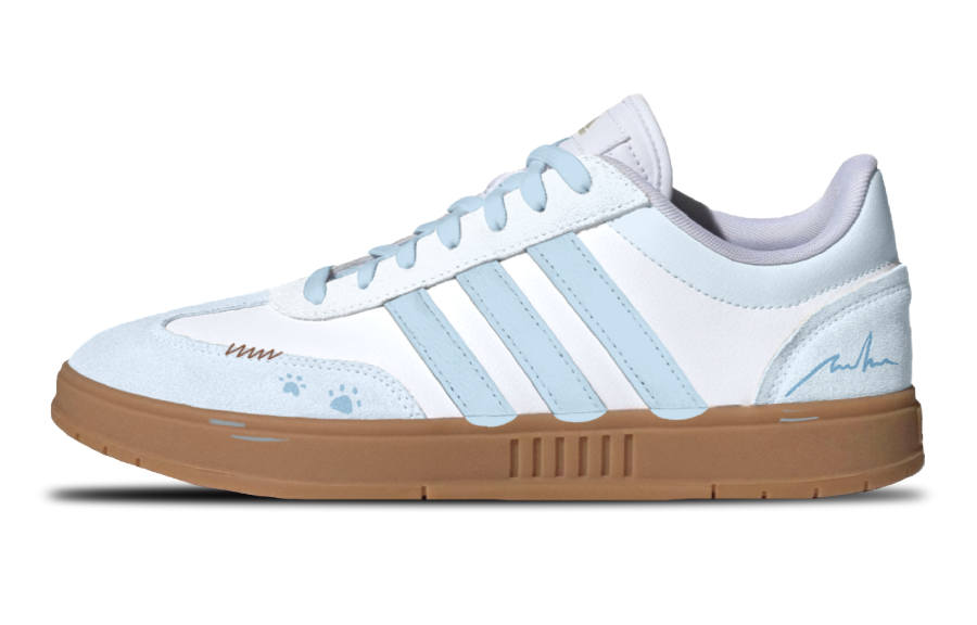 Adidas Adidas GRADAS Abrasion Resistant Slip Resistant Low top Skateboard Shoes Unisex White Blue