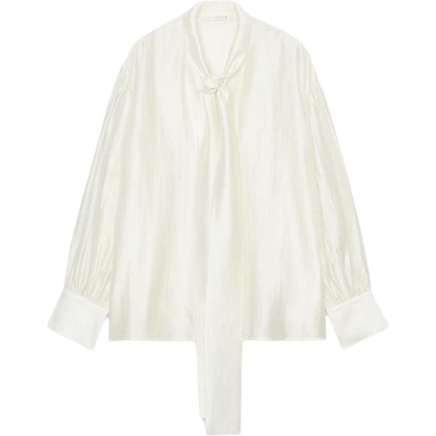 ZARA Shirts Women's Frosted White V Neck