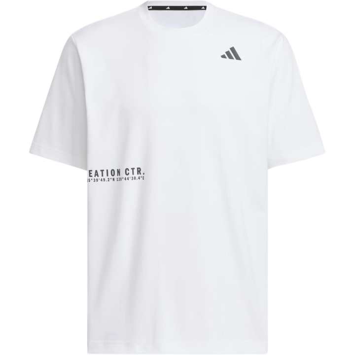 Adidas Adidas T Shirts Men's White Crew Neck Moderate