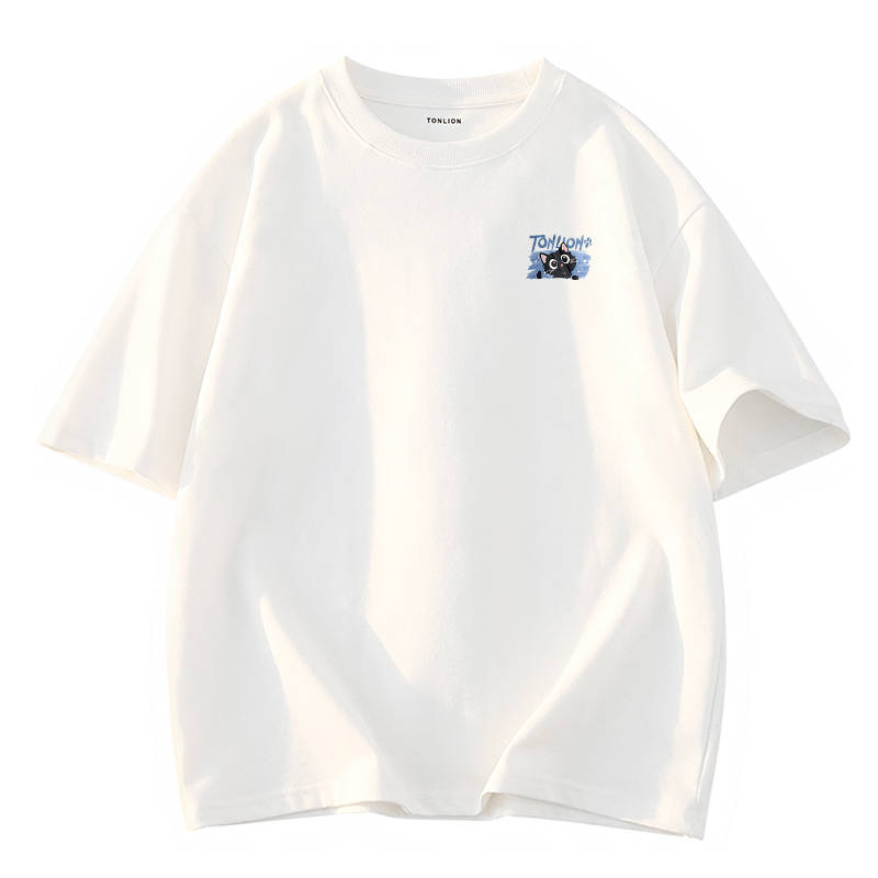 Tonlion T Shirts Unisex Crew Neck Moderate Straight Fit