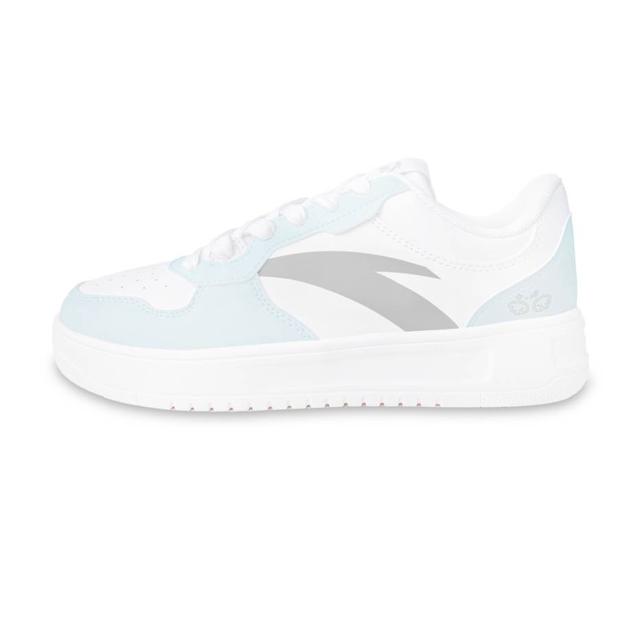 Anta Easy Lime Mist Gray 3.0 Synthetic Leather Coverage Cushioning Lightweight Low top Skateboard Shoes Women's