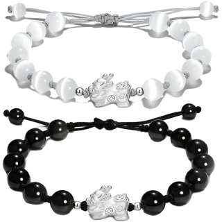 WEST ISLAND Pink Crystal Bracelets Unisex