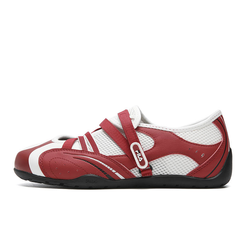 FILA TURBO Breathable Lightweight Low top Casual Shoes Women's Standard White/Samba Red