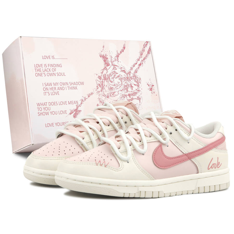 Nike Nike Dunk Skateboard Shoes Women's Low Top Pink/Beige