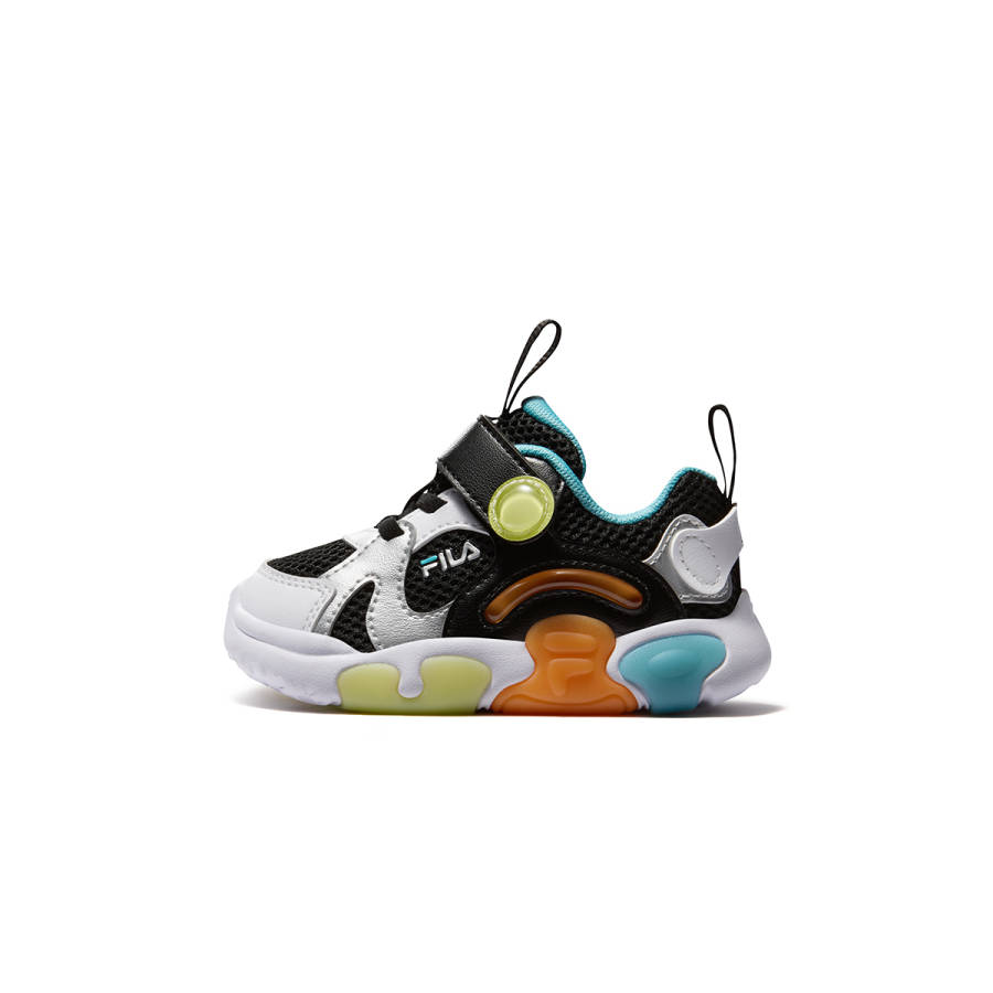 FILA KIDS Heritage FHT Synthetic Leather, Textile Cushioning Breathable Toddler Shoes Black/FILA White