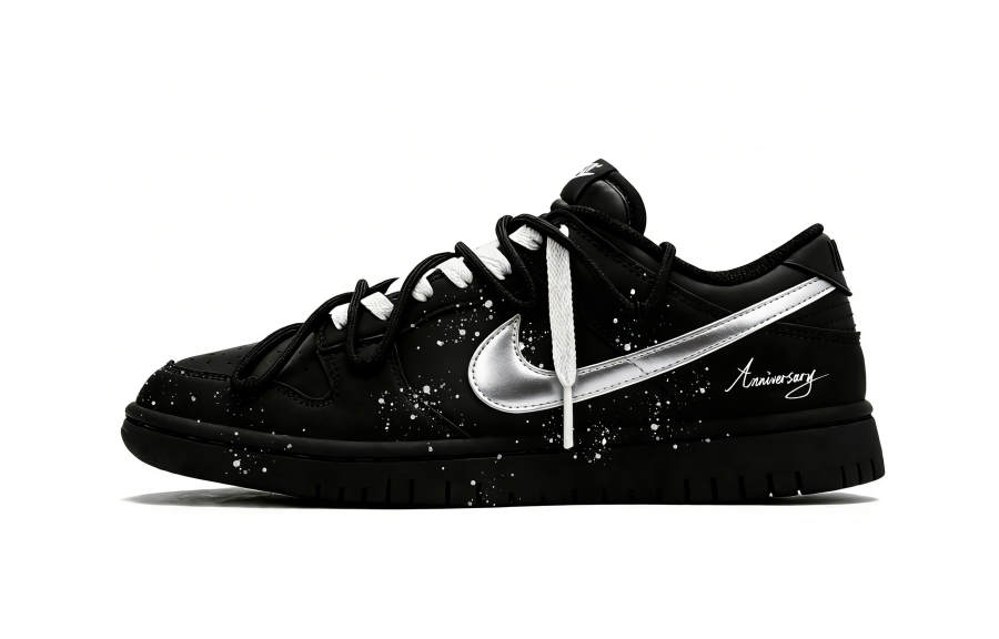 Nike Nike Dunk Night Sky Baby's Breath Low top Skateboard Shoes Men's Black White Silver