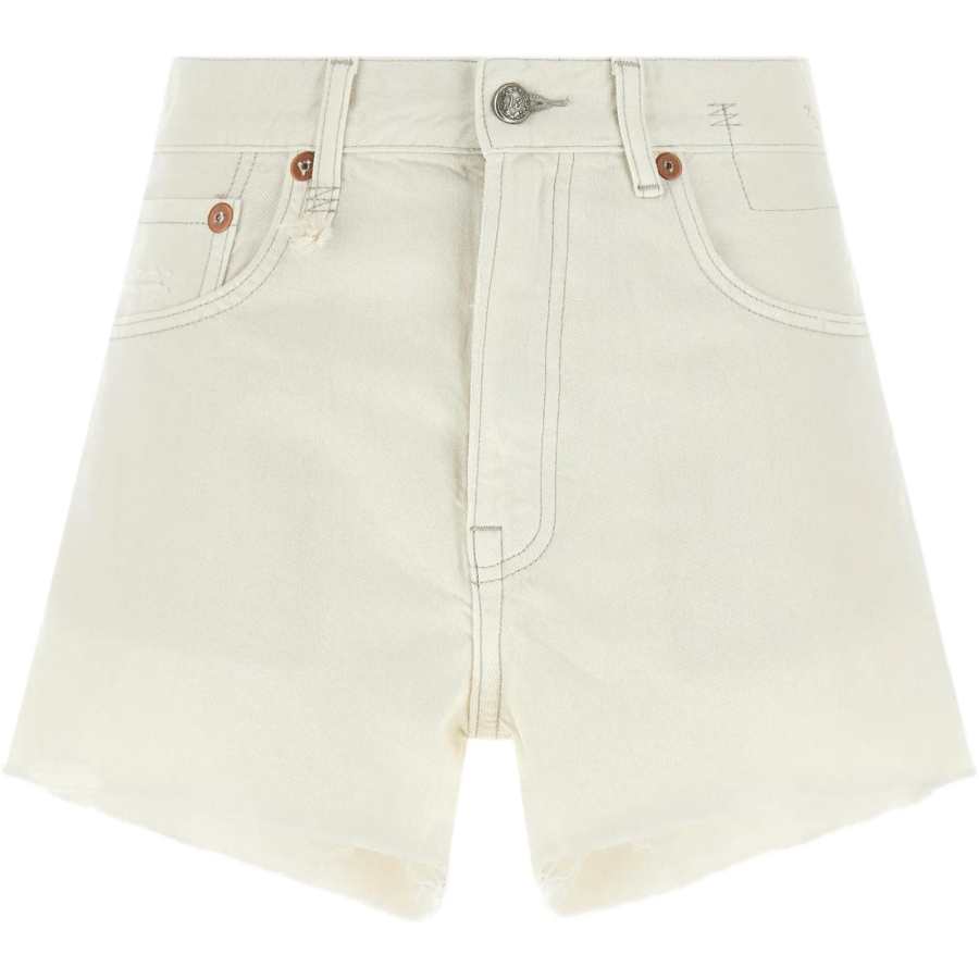 R13 R13 X-BF Destroyed Denim Shorts