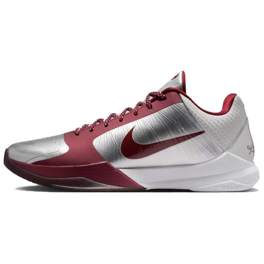 Nike Nike Zoom Kobe 5 Rebound Grip Low top Basketball Shoes Men's Silver White