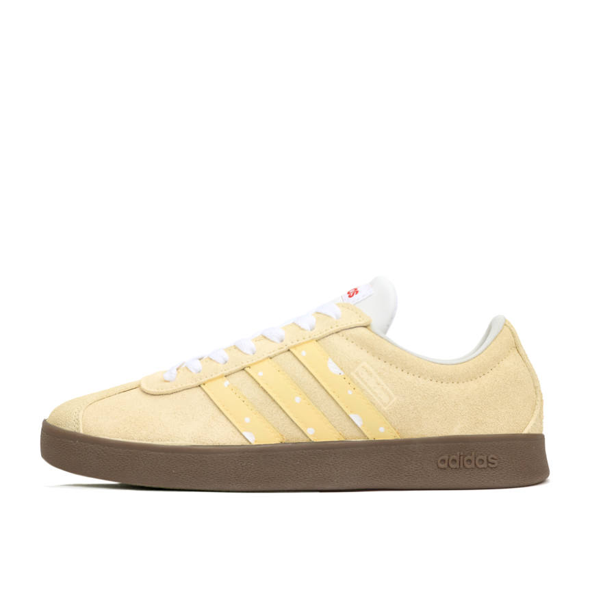 Adidas Adidas VL COURT 2.0 Cheese Abrasion Resistant Lightweight Low top Skateboard Shoes Unisex Custard