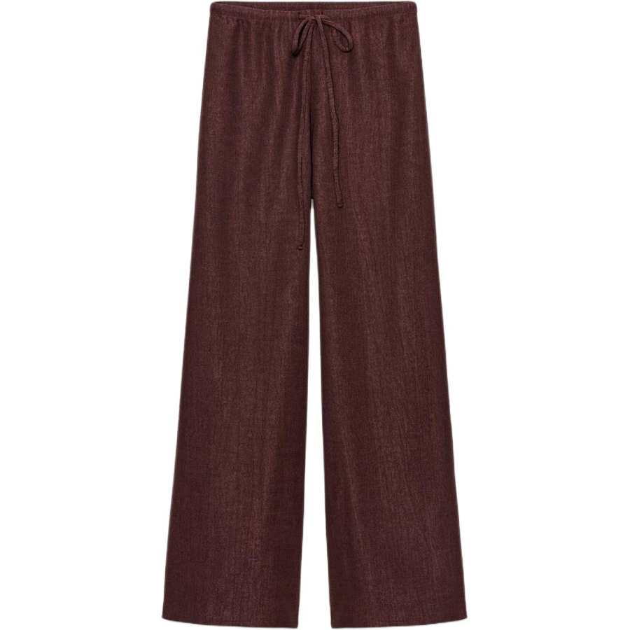 ZARA Casual Pants Women's Burgundy Red Color Moderate Straight Fit Pants