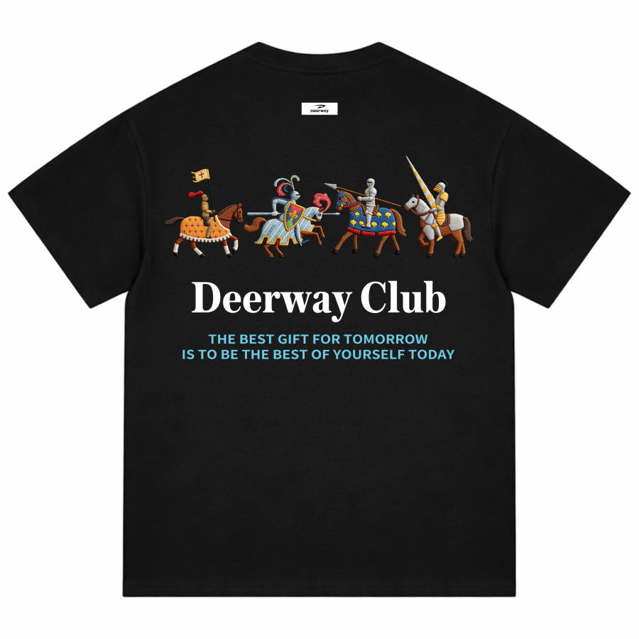 DEERWAY T Shirts Unisex Crew Neck Moderate Straight Fit