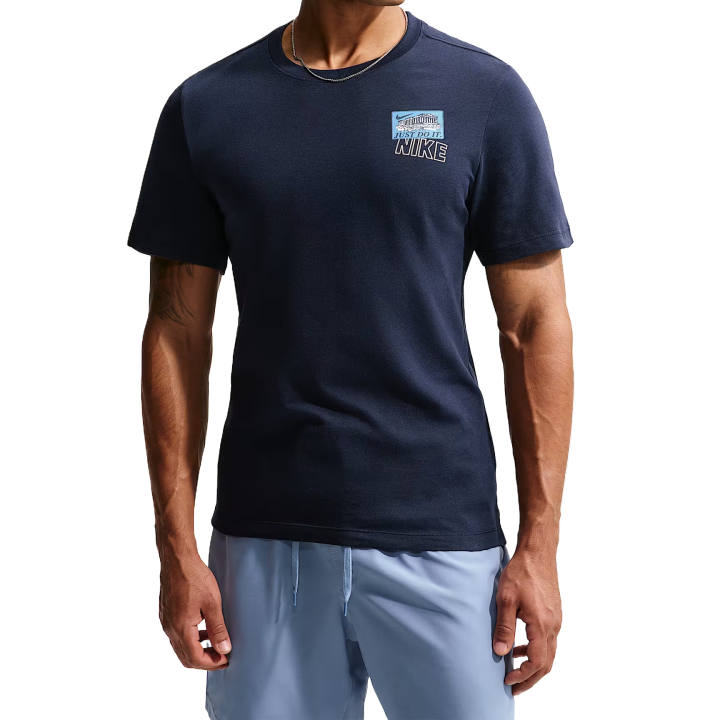 Nike Nike T Shirts Men's Obsidian Black Crew Neck Moderate