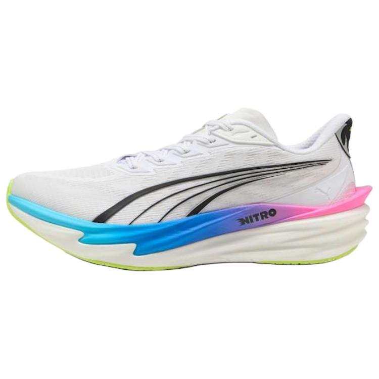 PUMA PUMA Deviate Nitro 4 Running Shoes Unisex White Blue Pink