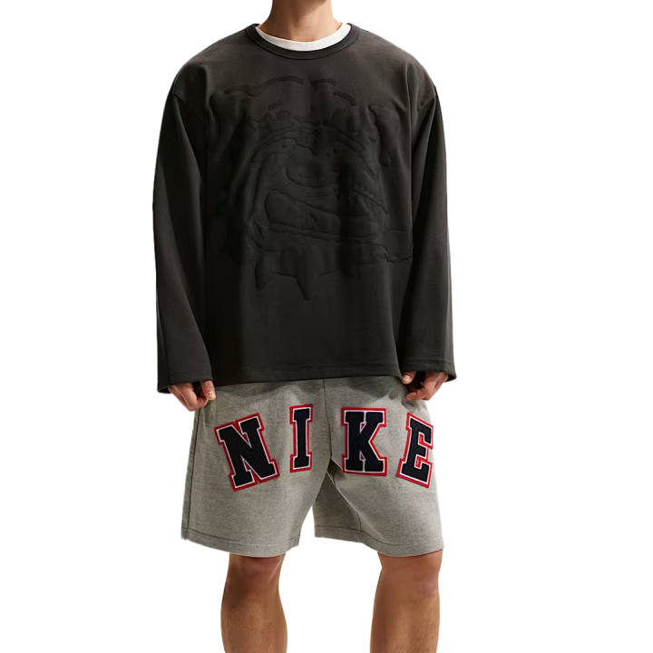Nike Nike Sweatshirts Men's Charcoal Gray/Black Crew Neck Moderate