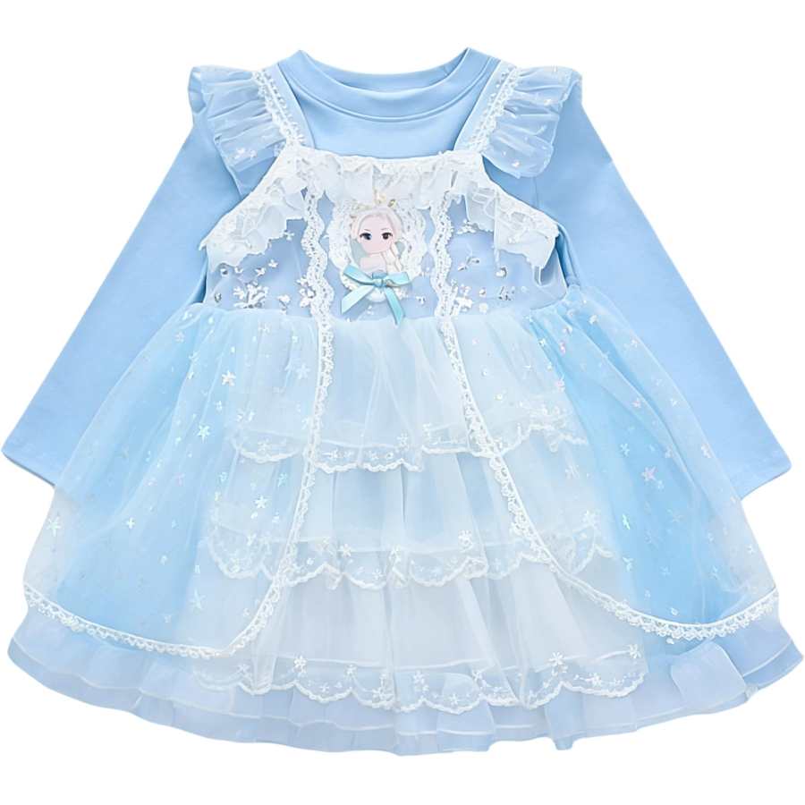 Disney Kids Dresses Crew Neck Moderate Mid Length