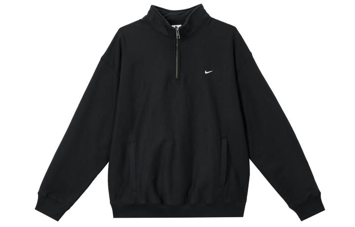 Nike Nike Solo Swoosh Brand Logo Loose Fit Fleece Lined Long Sleeved Sweatshirt Men's