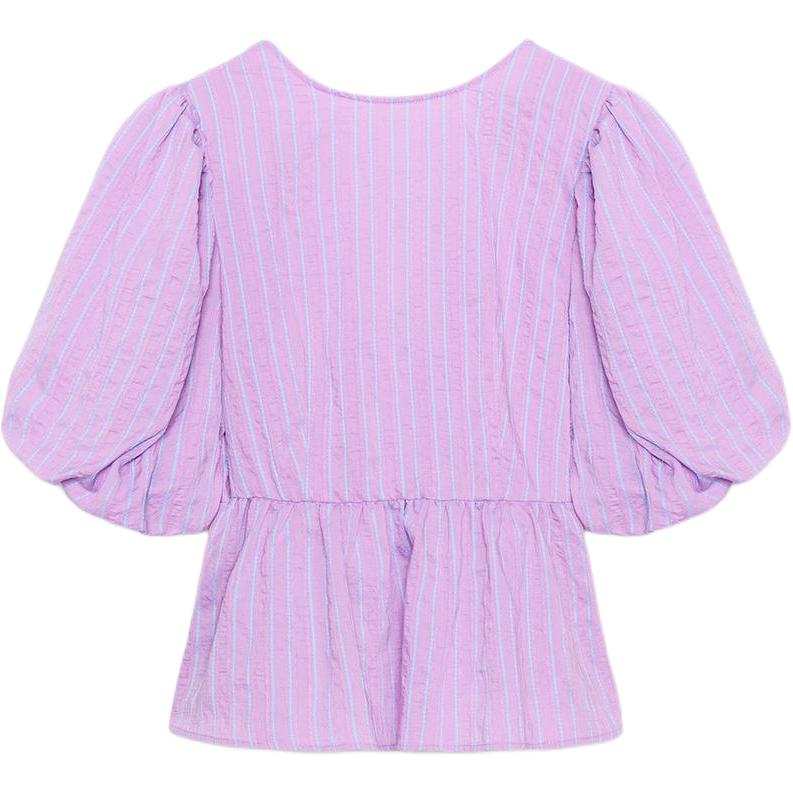 ZARA Shirts Women's Pink/Light Purple Crew Neck